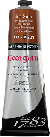 Daler Rowney Georgian Oil Paint  225ML BURNT SIENNA - Al Masam Stationery LLC
